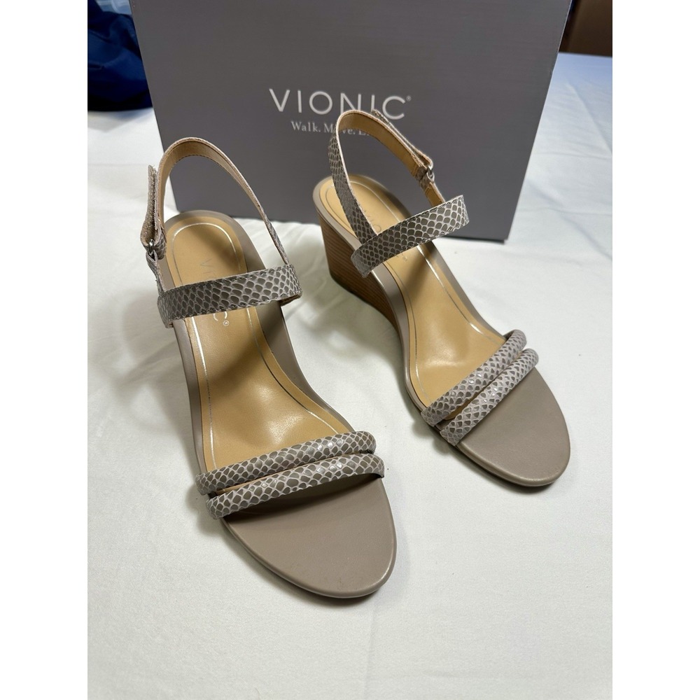 Women's Vionic Emmy Lizard Leather Sandal Size 8 1/2